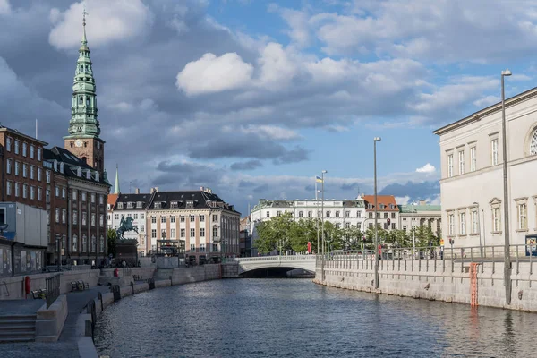 Копенгаген 2022 Джуне Цитарний Ландшафт Історичним Мостом Vinderbrobrigade Знятий Яскравому — стокове фото