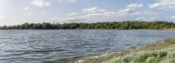 Landscape Green Shore Iselfjord Shot Sjaellands Holbaek Denmark — ストック写真