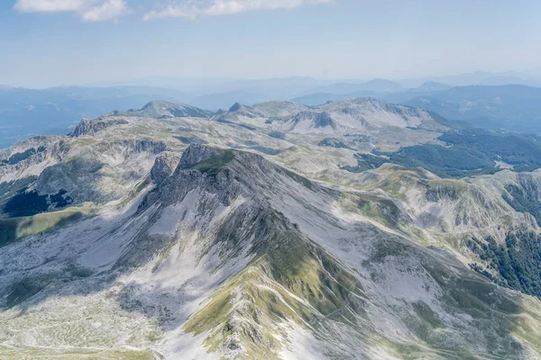 Plano Aéreo Desde Pequeño Avión Cumbre Del Pico Meta Laderas —  Fotos de Stock