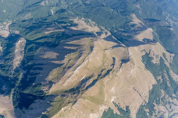 Luftaufnahme Aus Einem Kleinen Flugzeug Von Den Kahlen Hängen Des — Stockfoto