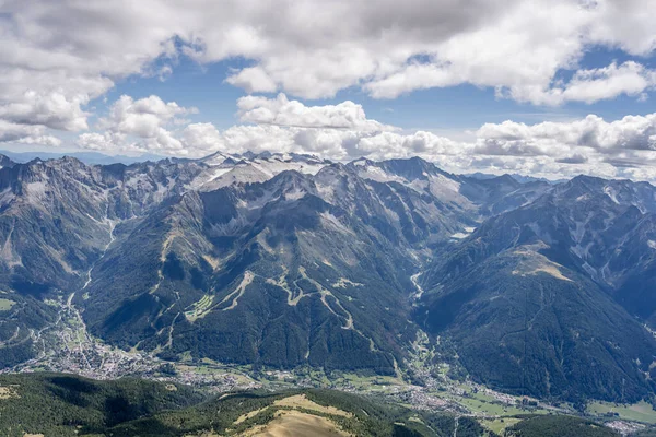 Luchtfoto Van Een Zweefvliegtuig Van Temu Ponte Lagno Dorpen Met — Stockfoto