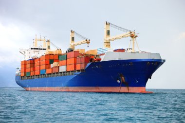 cargo container ship clipart
