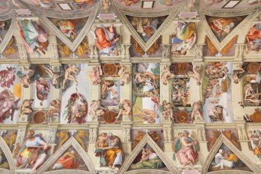 Vatican Sistine Chapel decoration clipart