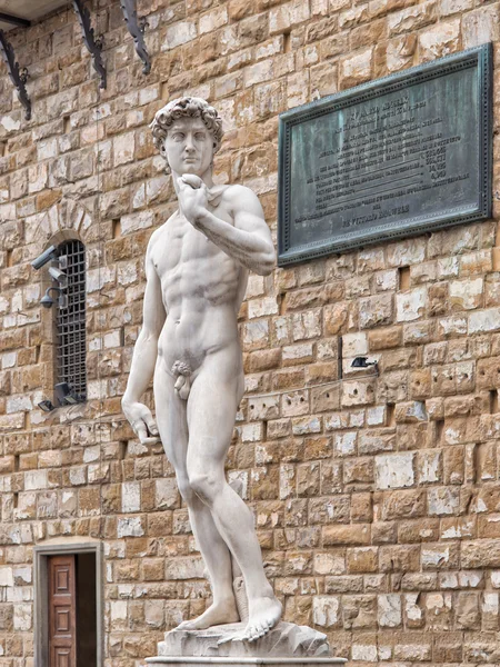 Δαβίδ του Μιχαήλ Αγγέλου στη Φλωρεντία, Ιταλία — Φωτογραφία Αρχείου