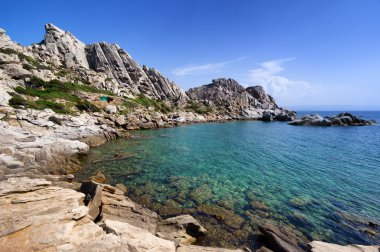 scenic bay on Valle della Luna. Sardinia, Italy clipart