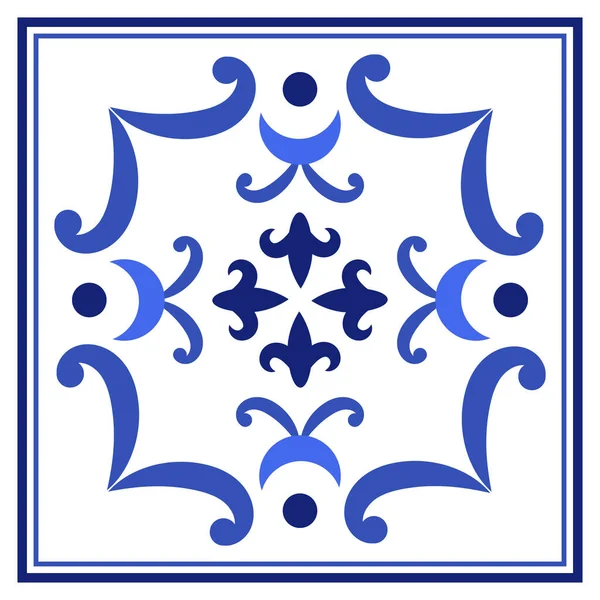 Azulejos azulejos tradicionais portugueses — Vetor de Stock