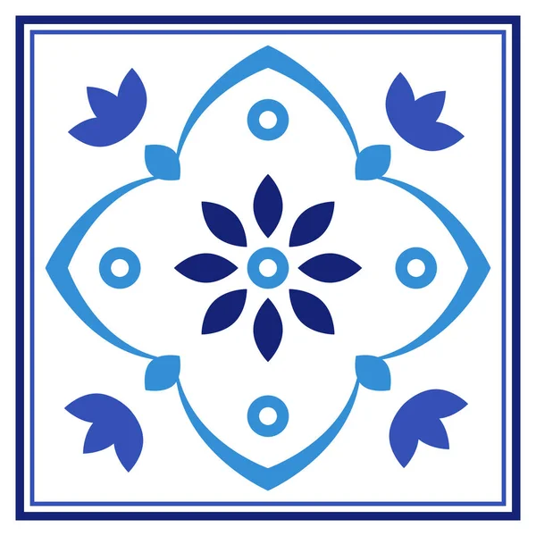 Azulejos portuguese tradycyjne płytki ozdobne — Wektor stockowy