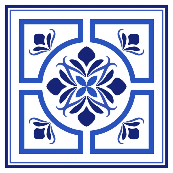 Azulejos portugalské tradiční okrasné dlaždice — Stockový vektor