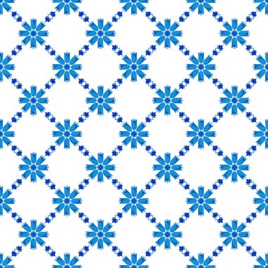 Azulejos Portekiz geleneksel süs taşı, mavi ve beyaz pürüzsüz desen