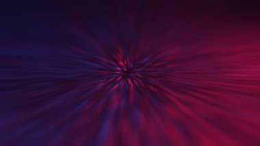 Ultraviyole neon ışıltılı karanlık soyut fütüristik arka plan. Lazer neon hatları, dalgalar. Kulüp partisi. 3d illüstrasyon