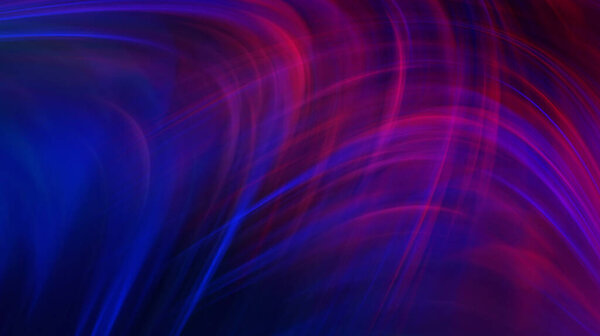 Тёмный абстрактный футуристический фон с ультрафиолетовым неоновым свечением. Лазерные неоновые линии, волны.