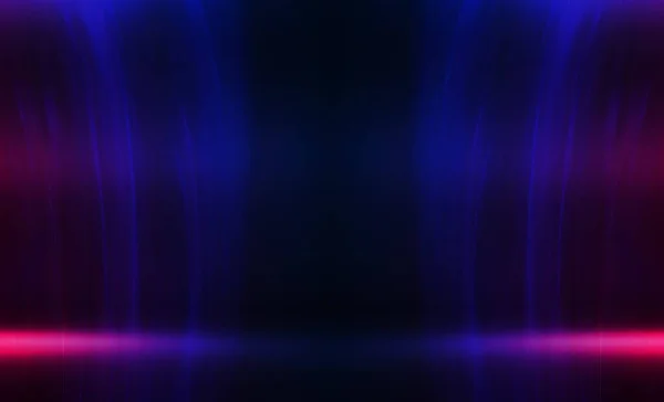 Dark Abstract Futuristic Background Ultraviolet Neon Glow Laser Neon Lines — Stock Photo, Image