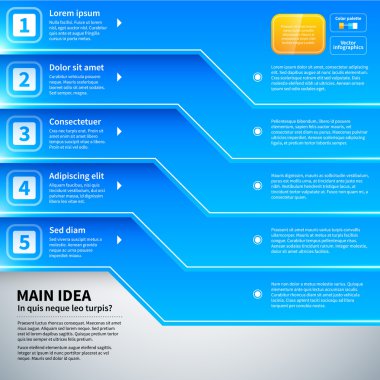Modern infographics düzeni farklı seçeneklerle