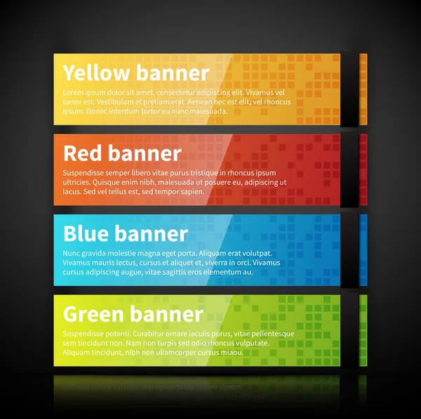 Banners voor reclame of presentaties — Stockvector