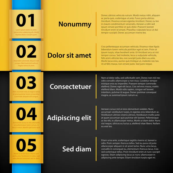 Abstraktes Set nummerierter Banner — Stockvektor