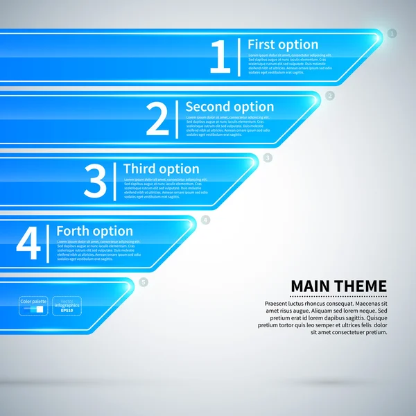 Moderne infographics lay-out met verschillende opties — Stockvector