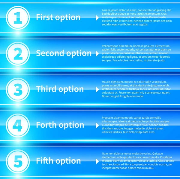 Mise en page infographique moderne avec différentes options — Image vectorielle