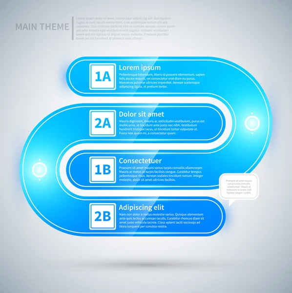 Mise en page infographique moderne avec différentes options — Image vectorielle