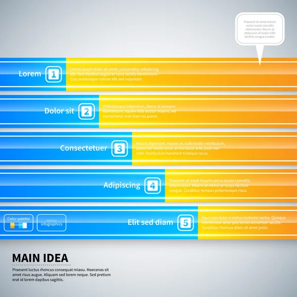 Moderne infographics lay-out met verschillende opties — Stockvector