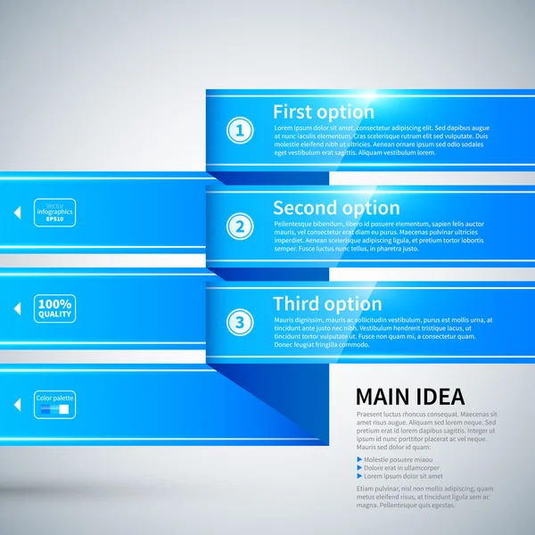 Mise en page infographique moderne avec différentes options — Image vectorielle