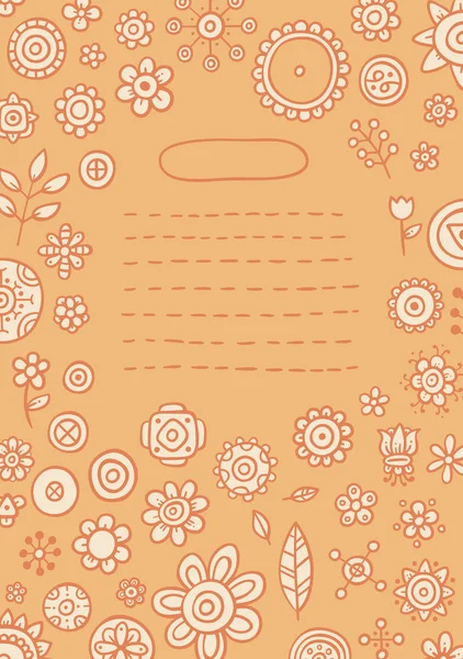 Schattig patroon met bloemen — Stockvector