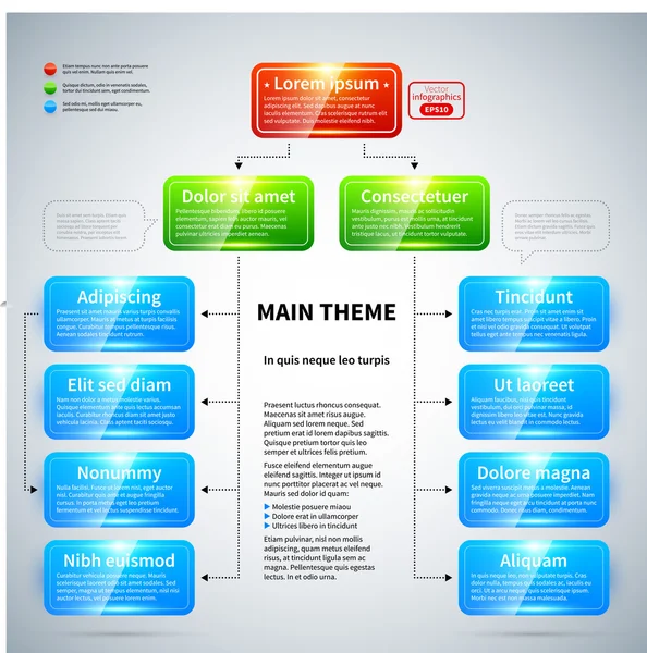 Moderní infografiky rozložení s různými možnostmi — Stockový vektor