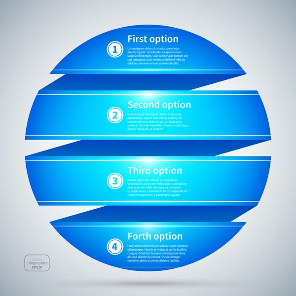 Mise en page infographique moderne avec différentes options — Image vectorielle