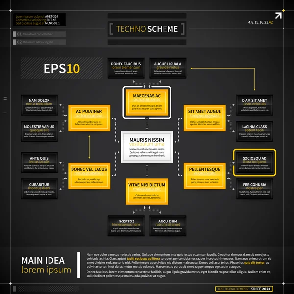 Fundo abstrato em estilo techno — Vetor de Stock