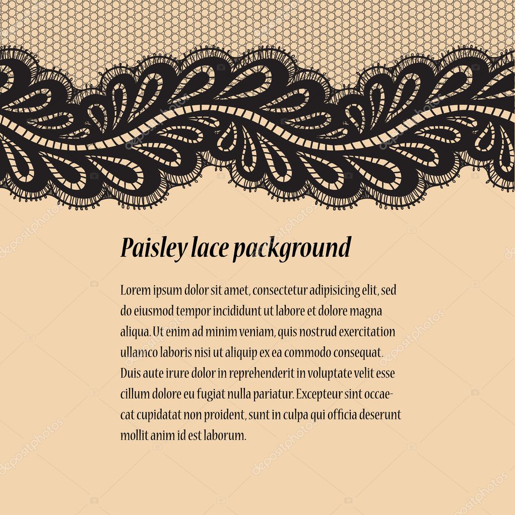 黒とベージュのレース背景 ストックベクター C Fearsonline 3003