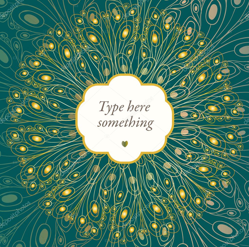 Artdeco peacock Peacock decorative ornamental background in art deco