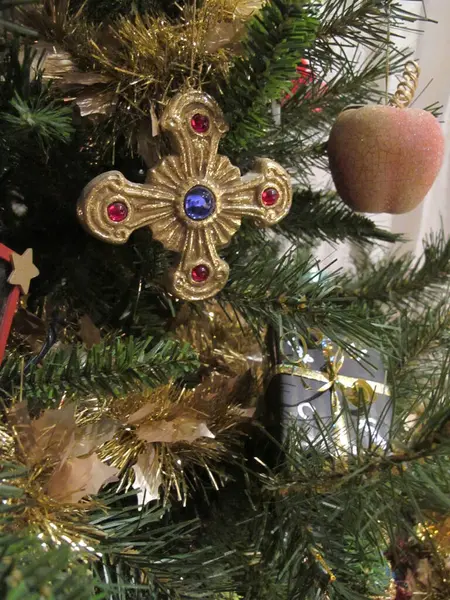 Cross Shaped Christmas Decoration — ストック写真