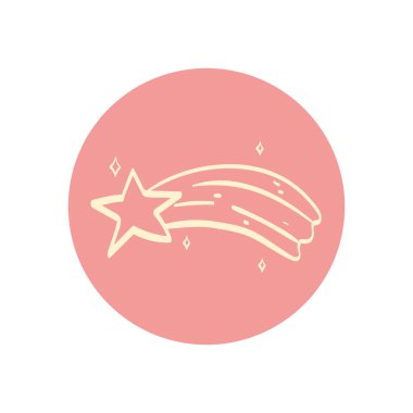 kayan yıldız yuvarlak simgesi