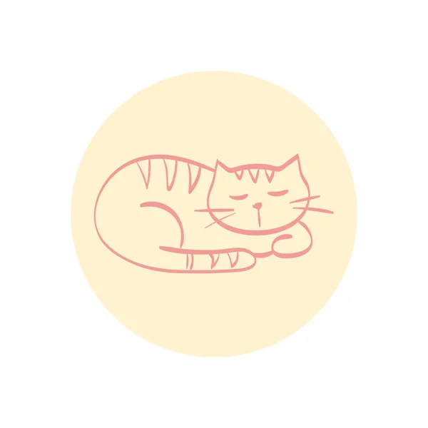 Schattig kat dier — Stockvector
