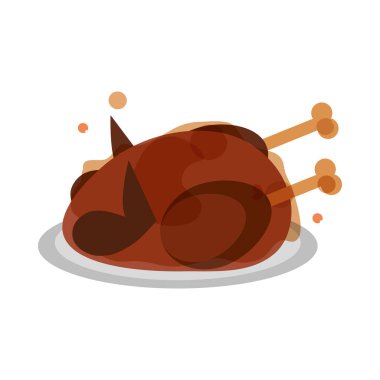 Tabakta kızarmış hindi.