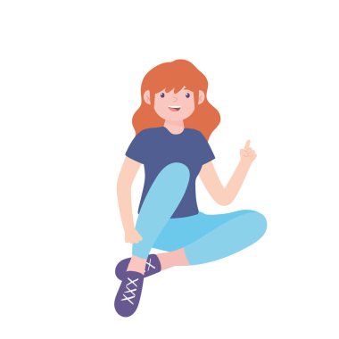 gülümseyerek oturan kız