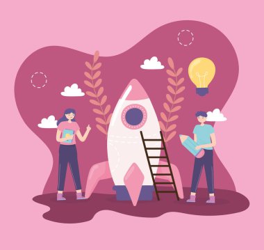 insanlar başlangıç takımı çalışıyor