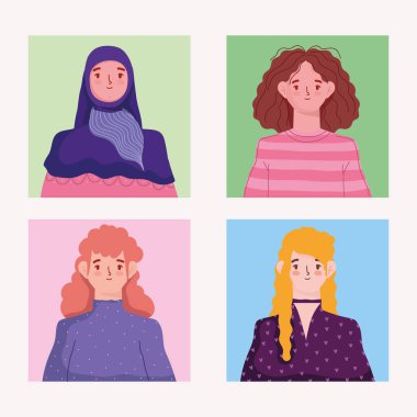 Kadınlar farklı ırklar.