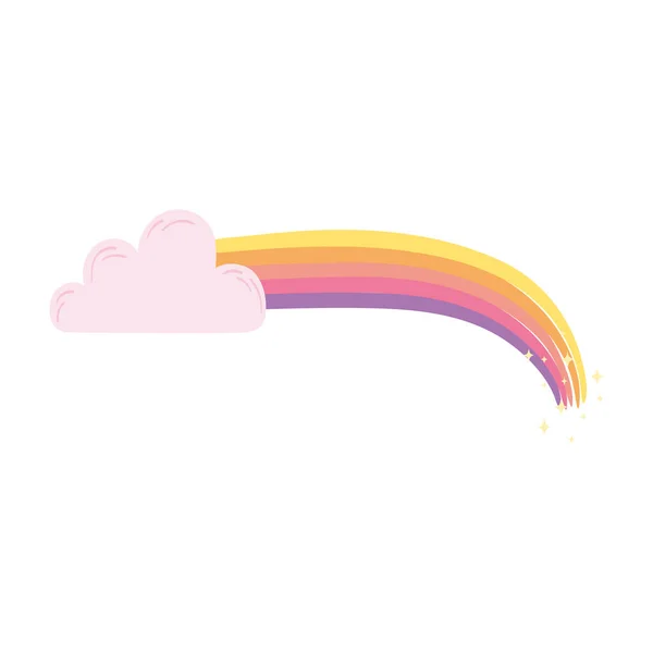 Rainbow and cloud — Stock Vector