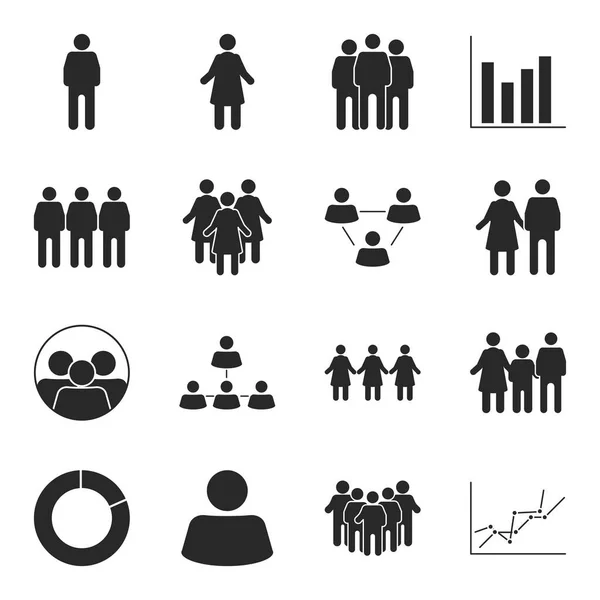 Populacja piktogramów i infografika — Wektor stockowy