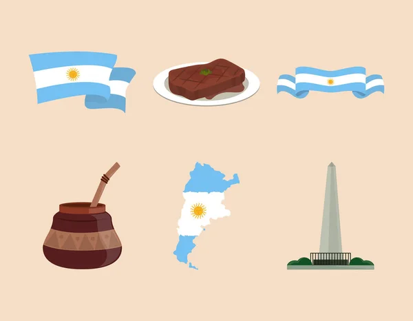 Argentine icônes traditionnelles — Image vectorielle