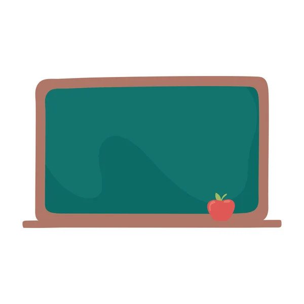 School blackboard and apple — Stock Vector