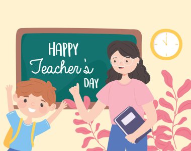 Mutlu öğretmen kutlamaları.