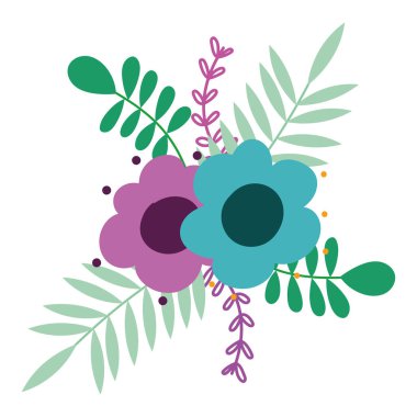 çiçekler ve yapraklar