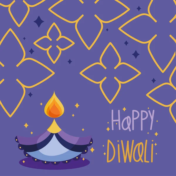 Happy diwali card — Stock Vector