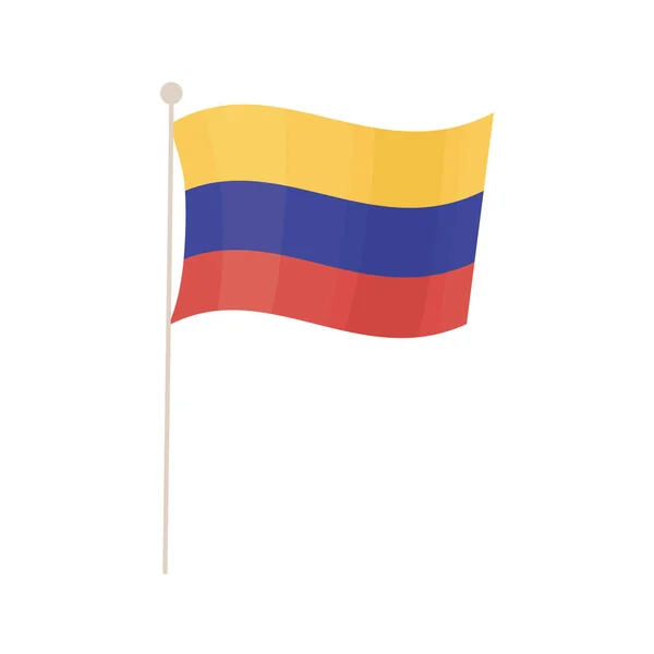 Drapeau écuador en pôle — Image vectorielle