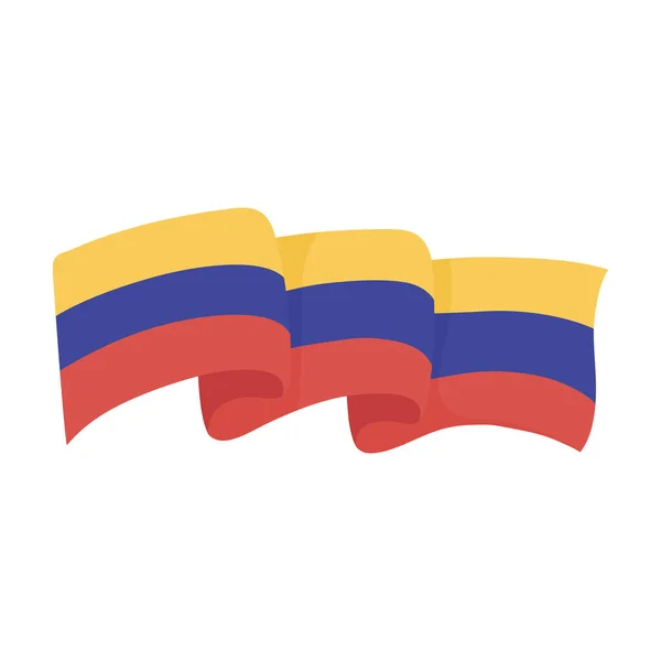 Ondeando bandera de Ecuador — Vector de stock