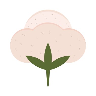 Pamuk çiçek vektör simgesi