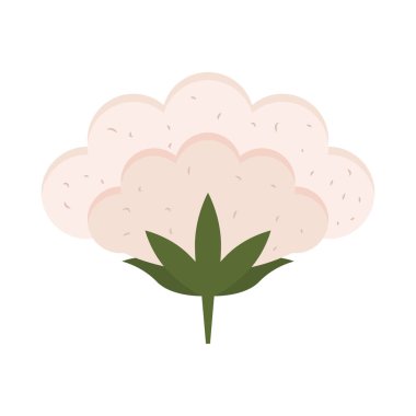 Pamuk çiçek düz simgesi