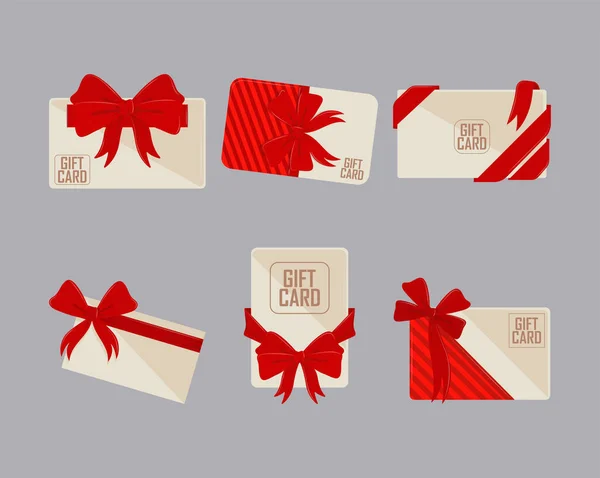 Iconos de tarjetas de regalo — Vector de stock