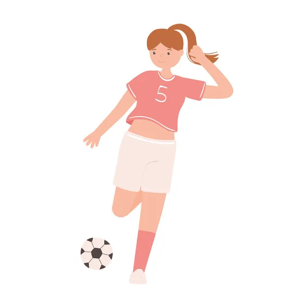 Jugador de fútbol femenino — Archivo Imágenes Vectoriales